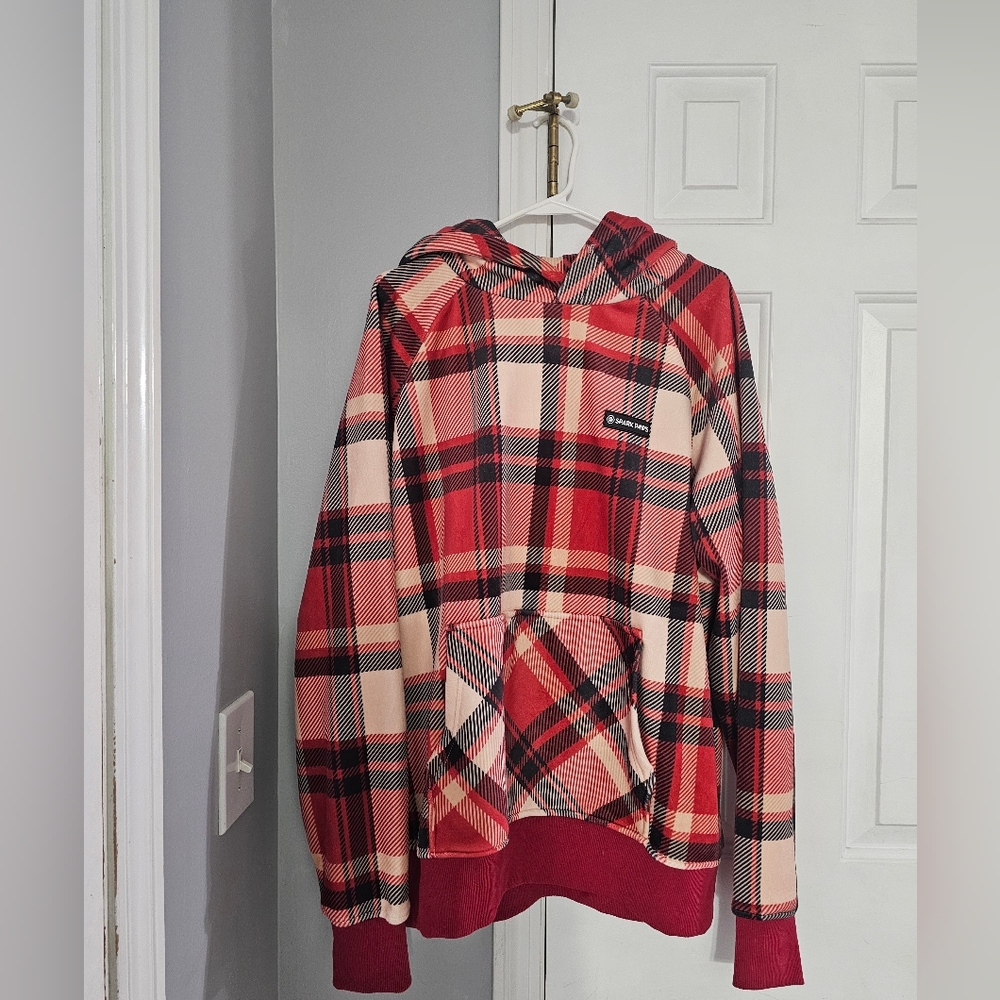 Spark Paws Plaid Human Hoodie